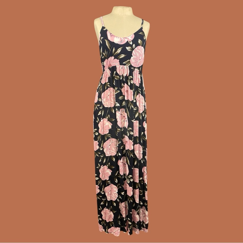 Venus Women’s Blue Floral Cutout Maxi Dress Size M